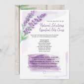 ラベンダーの地球からの贈り物 エッセンシャルオイル 招待状 (正面/裏面)