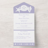 ラベンダーの夏の季節 オールインワン招待状 (内側)