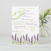 ラベンダーの夕べの招待状 招待状 (スタンド正面)