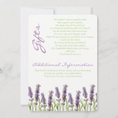 ラベンダーの夕べの招待状 招待状 (裏面)