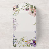 ラベンダーの夢：アネモン結婚式招待状 オールインワン招待状 (外側)