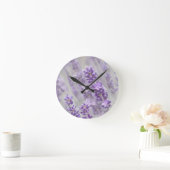 ラベンダーの夢。 ラウンド壁時計 (ホーム)