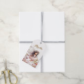 ラベンダーの妖精のワイルドフラワーのピクシー誕生日 ギフトタグ (より糸付き)