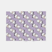 ラベンダーの子ヒツジのヒツジ フリースブランケット (正面(横))