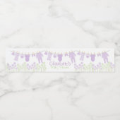 ラベンダーの小さな服の赤ちゃんシャワー ペットボトルラベル (シングルラベル)