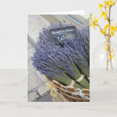 ラベンダーの小さな花束 カード (黄色い花)