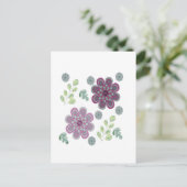 ラベンダーの小さな野生の花 ポストカード (スタンド正面)