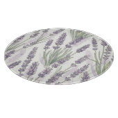 ラベンダーの小枝の水彩ボタニカル柄 カッティングボード (角)