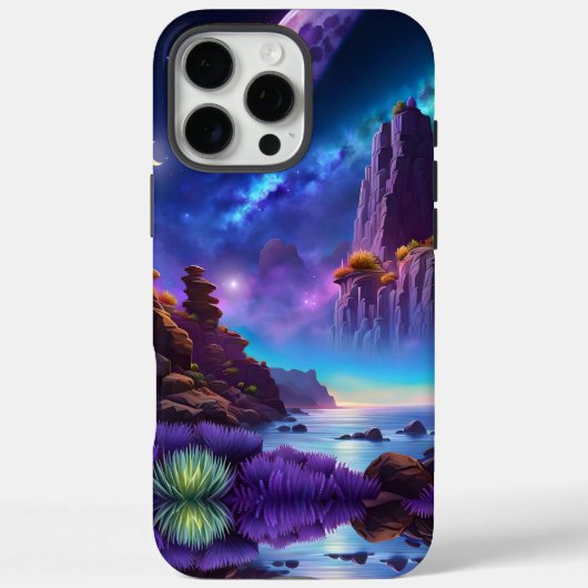ラベンダーの幻想的な風景 Case-Mate iPhoneケース (裏面)