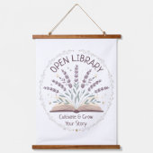 ラベンダーの庭の花のタペストリー 吊り下げ型タペストリー (正面)