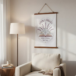 ラベンダーの庭の花のタペストリー 吊り下げ型タペストリー