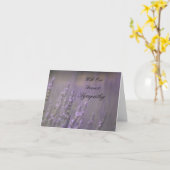 ラベンダーの悔やみや弔慰カード カード (黄色い花)