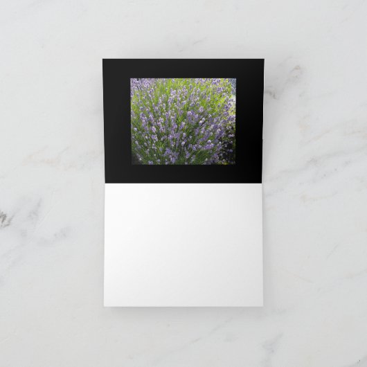 ラベンダーの感動的で空白のなカード カード (内部)