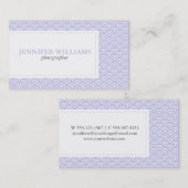ラベンダーの日本人のSeigaihaパターン 名刺 (正面/裏面)