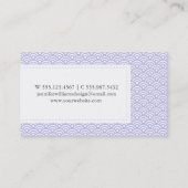 ラベンダーの日本人のSeigaihaパターン 名刺 (裏面)