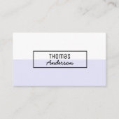 ラベンダーの最小主義のモダンな専門のシンプル 名刺 (正面)