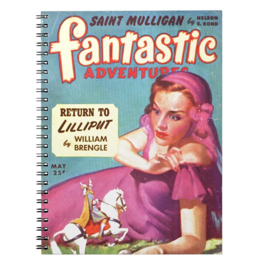 ラベンダーの服の巨大娘 ノートブック (正面)