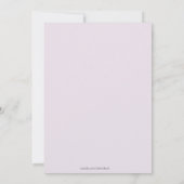 ラベンダーの桜の聖餐の招待状 招待状 (裏面)