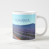 ラベンダーの植物の列の開花, Tasmania Mug ジャンボコーヒーマグカップ (右)