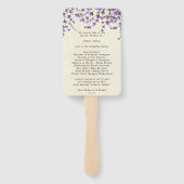 ラベンダーの植物結婚式のファン ハンドファン (裏面)