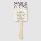 ラベンダーの植物結婚式のファン ハンドファン (正面)