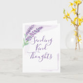 ラベンダーの水の色が優しい考えを送る カード (黄色い花)