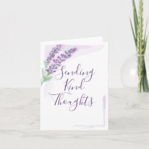 ラベンダーの水の色が優しい考えを送る カード