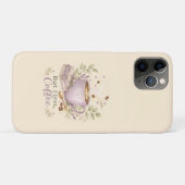 ラベンダーの水彩コーヒー デザイン Case-Mate iPhoneケース (裏面(横))