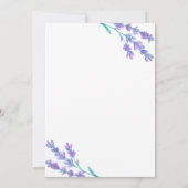 ラベンダーの水彩画の花柄の結婚式招待状 招待状 (裏面)