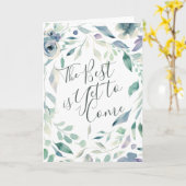 ラベンダーの水彩画の花柄はベストまだ来ることです カード (黄色い花)