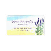 ラベンダーの水絵を描色 ラベル (正面)