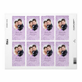 ラベンダーの渦巻き写真のウェディングラベル ラベル (フルシート)