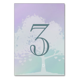 ラベンダーの真新しいテーブル数(オークの木) テーブルナンバー