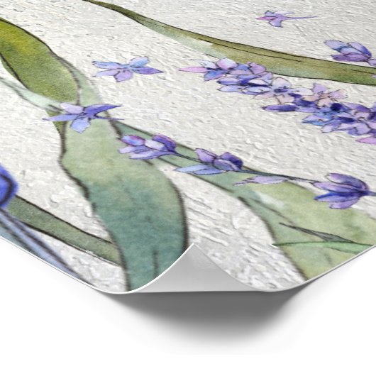 ラベンダーの祝葬儀の人生の歓迎サイン ポスター (角)