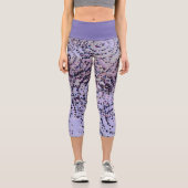 ラベンダーの紙吹雪は高い腰のカプリスを旋回 カプリレギンス (正面)