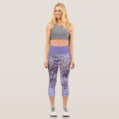 ラベンダーの紙吹雪は高い腰のカプリスを旋回 カプリレギンス (正面)