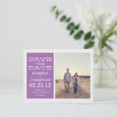 ラベンダーの素敵な写真日付のポストカードを保存 案内ポストカード (スタンド正面)