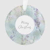 ラベンダーの紫の花のクリスマス オーナメント (正面)