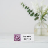 ラベンダーの紫色のバラの名刺 スキニー名刺 (スタンド正面)