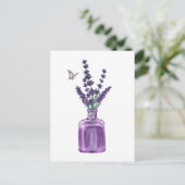 ラベンダーの紫色の花束 ポストカード (スタンド正面)