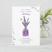 ラベンダーの紫色の花束 招待状 (スタンド正面)