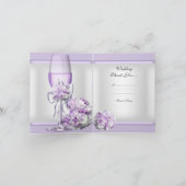ラベンダーの紫色の薄紫3を結婚するサンキューカード サンキューカード (内部)