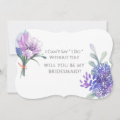 ラベンダーの紫陽花が私の花嫁になる 招待状 (正面)