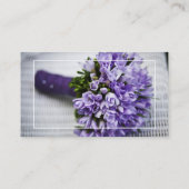 ラベンダーの結婚式のカメラマンフレームのタイポグラフィ 名刺 (裏面)