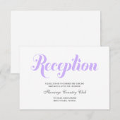 ラベンダーの結婚式の受付カード 招待状 (正面/裏面)