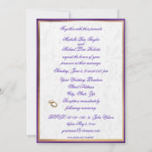 ラベンダーの結婚式招待状の虹そして陰 招待状 (裏面)