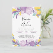 ラベンダーの結婚式招待状 夏の招待状 招待状 (スタンド正面)