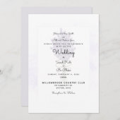 ラベンダーの結婚式　両親の名前が記載されている 招待状 (正面/裏面)