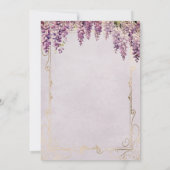 ラベンダーの結婚式 水彩藤のウェディング 招待状 (裏面)