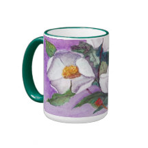 ラベンダーの絵画的で白い南マグノリア